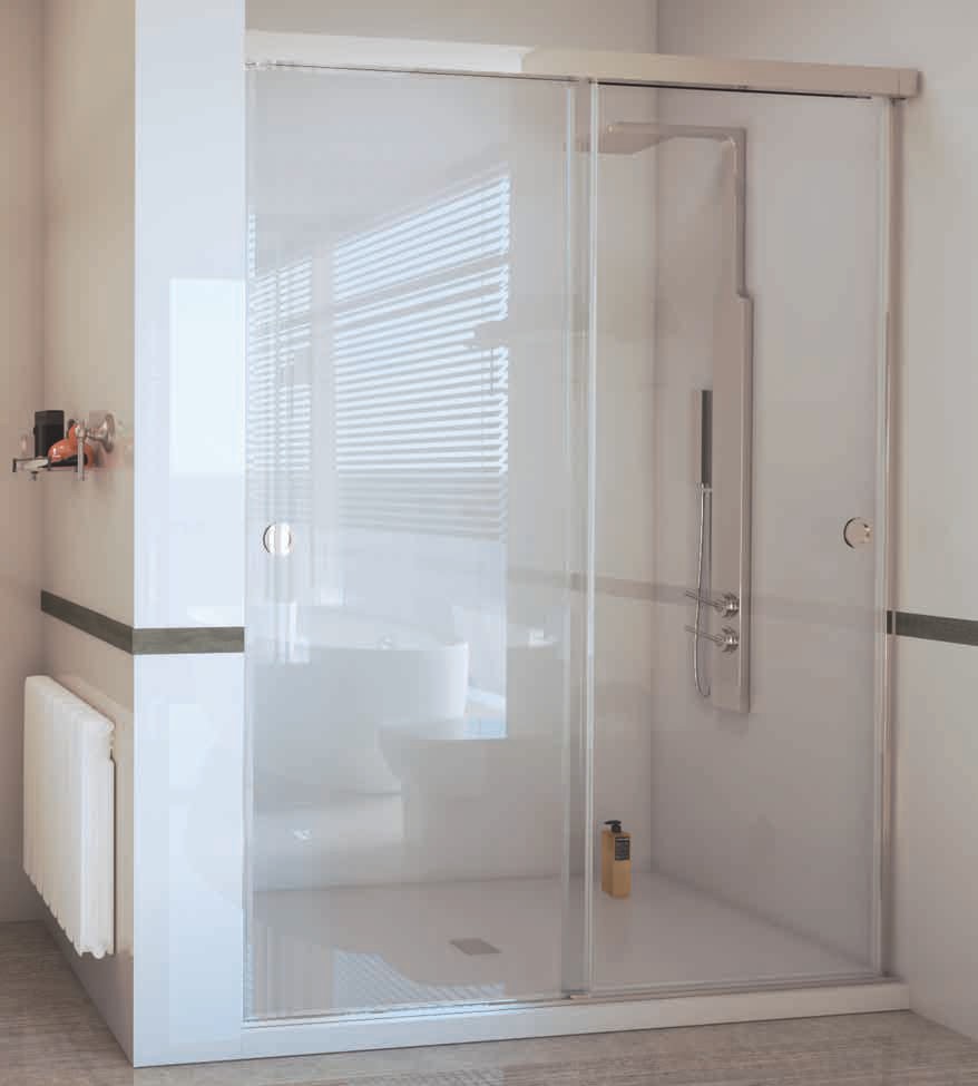 Mampara ducha DOUBLE con 2 puertas correderas